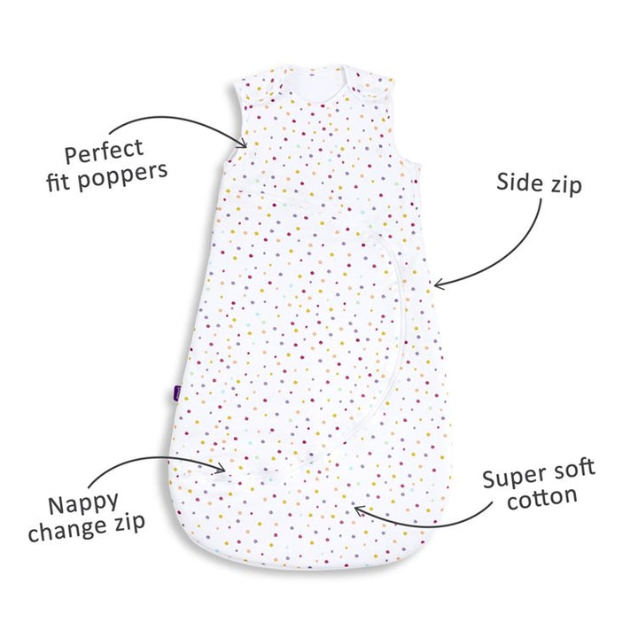 SnuzPouch Sleeping Bag 0-6m 2.5 Tog - Colour Spots