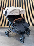 PRE LOVED Ickle Bubba Venus Max Double Stroller - Biscuit