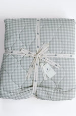 Ralphie Bear Quilted Playmat - Green Gingham