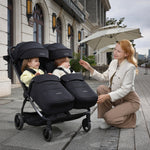 JoviKids Ayla Compact Twin Pushchair - Black