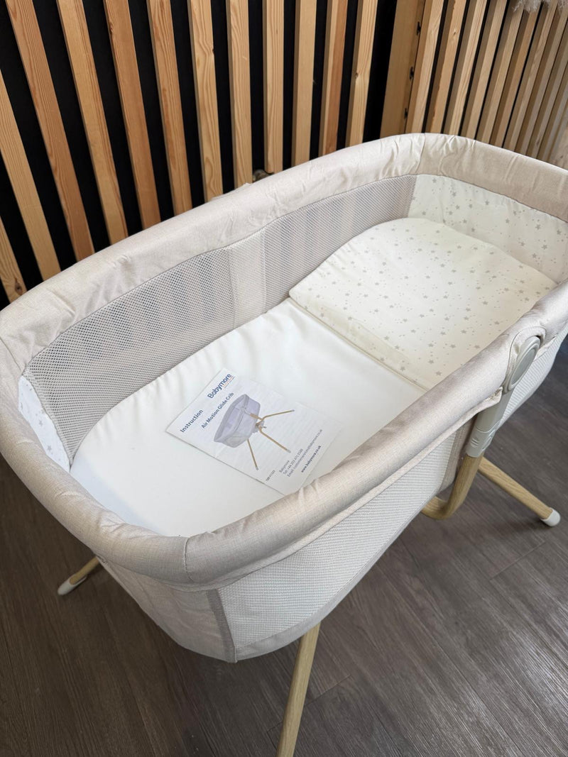 OPEN BOX Babymore Air Motion Gliding Crib w/ Reflux Wedge