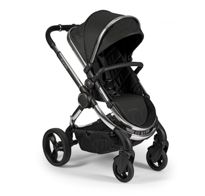 iCandy Peach 6 Complete Pushchair & Carrycot Bundle - Chrome/Black Twill