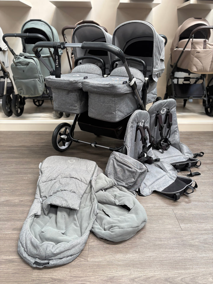 PRE LOVED Bugaboo Donkey5 Twin Bundle - Grey Melange
