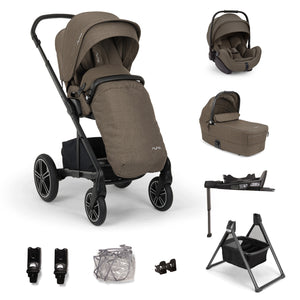 Nuna MIXX next, Arra Flex + Base Curv Travel System Bundle - Pistachio + FREE Carrycot Stand Worth £130!