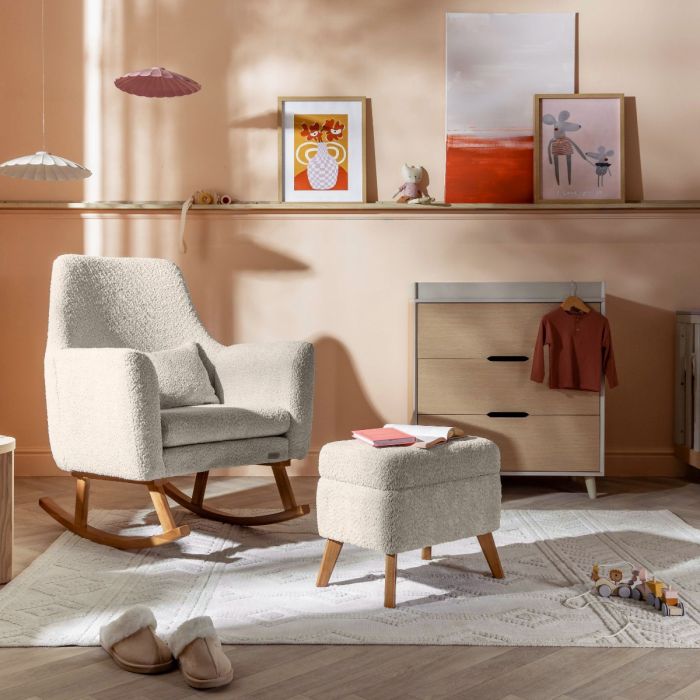 Tutti Bambini Oscar Luxe Rocking Chair & Storage Footstool - Sage