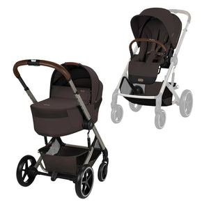 Cybex Balios S Lux Pushchair + Fold Carry Cot - Chocolate Brown