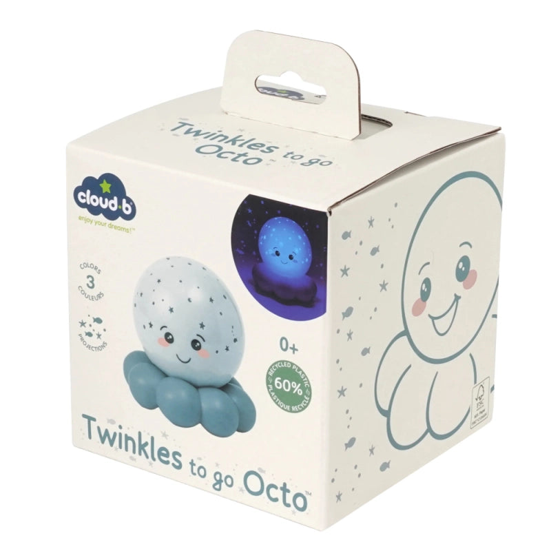 Cloud b Twinkles To Go Octo Nightlight Projector - Pastel Blue