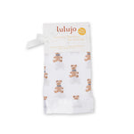 Lulujo 2 Pack Muslin Security Comforter Blanket - Vintage Bear