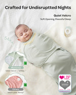 Momcozy Easy Swaddle Wrap 0-3M - Serenity Blue/Green
