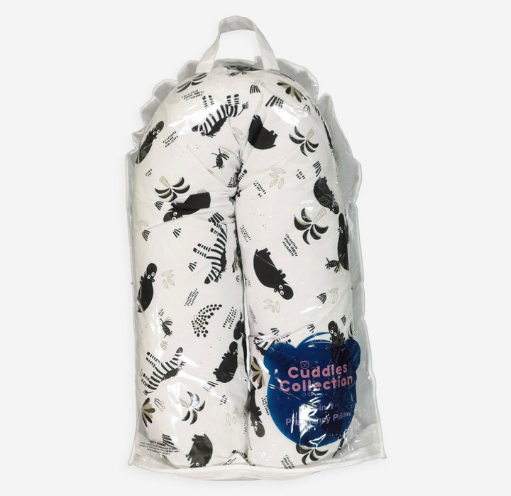 Cuddles Collection 5-in-1 Maternity Pillow – Monochrome Safari