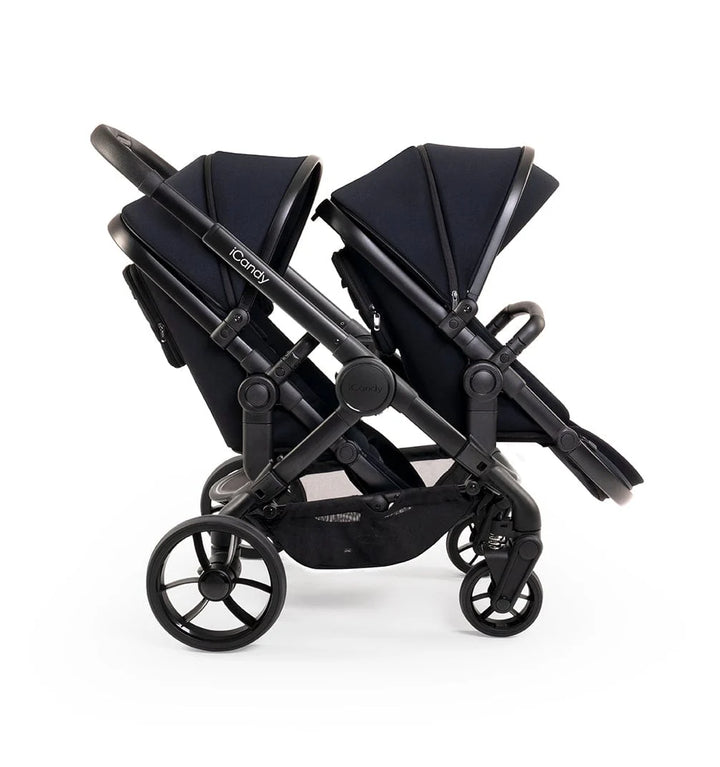 iCandy Peach 7 Double Travel System Cocoon Car Seat Bundle - Jet / Black Edition