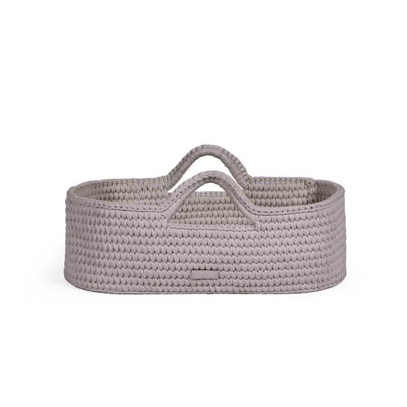 Ickle Bubba Nova Crochet Moses Basket + White Stand - Tawny