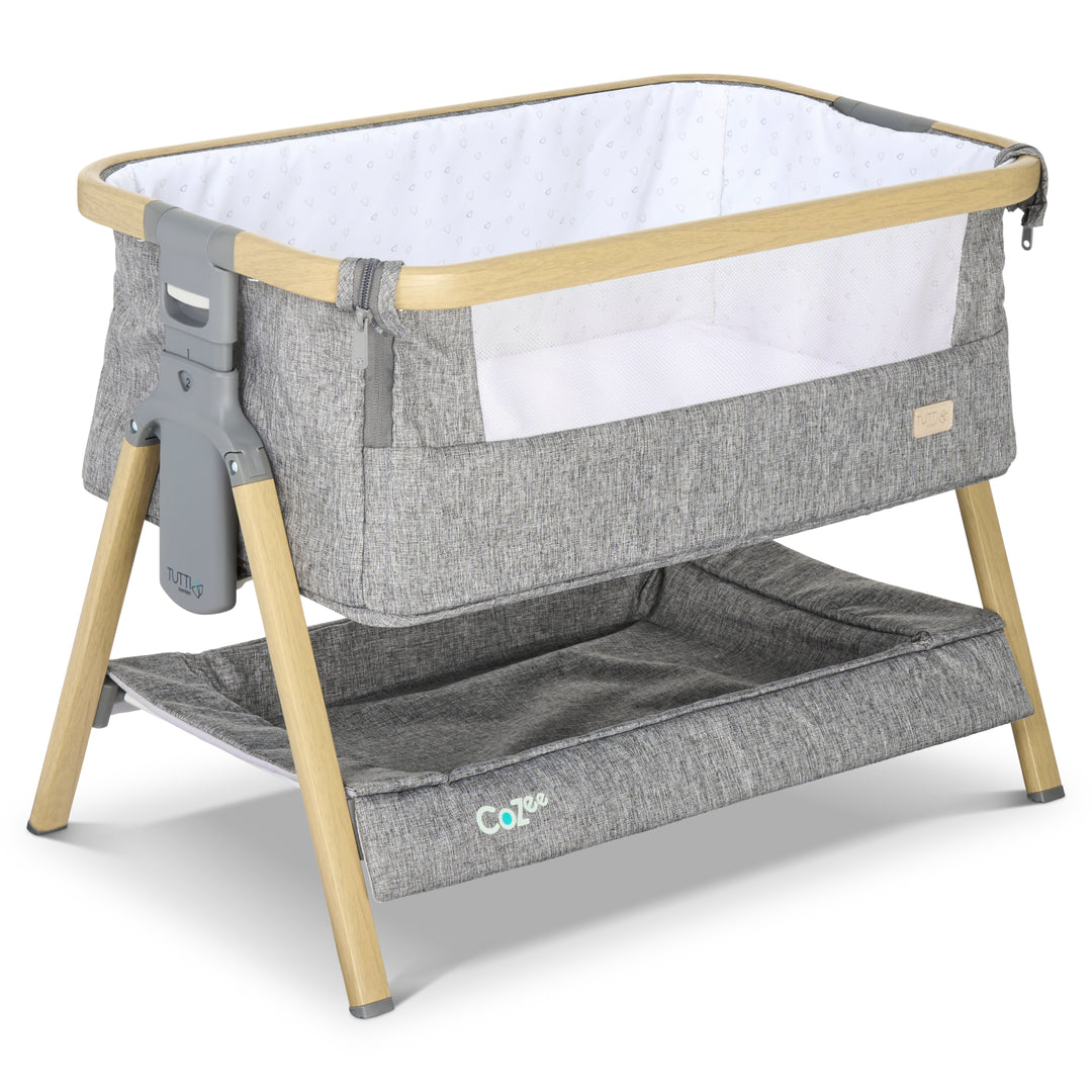 Tutti Bambini CoZee Mini Me Play Crib - Oak & Charcoal