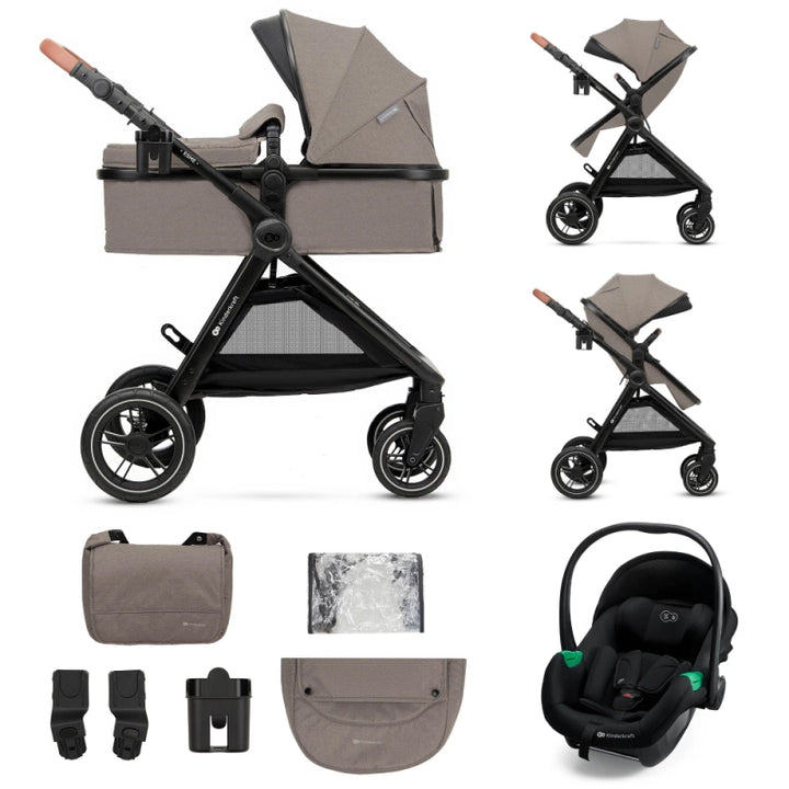 Kinderkraft Esme Luxury Newborn Travel System & Home Bundle - Beige