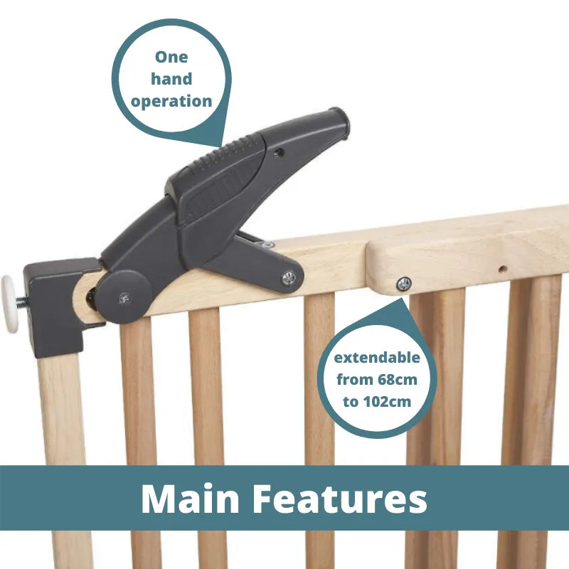 Clippasafe Extendable Dual Fix Wooden Safety Gate