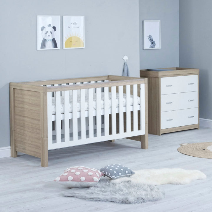Luno 2 Piece Nursery Furniture Set – Oak White