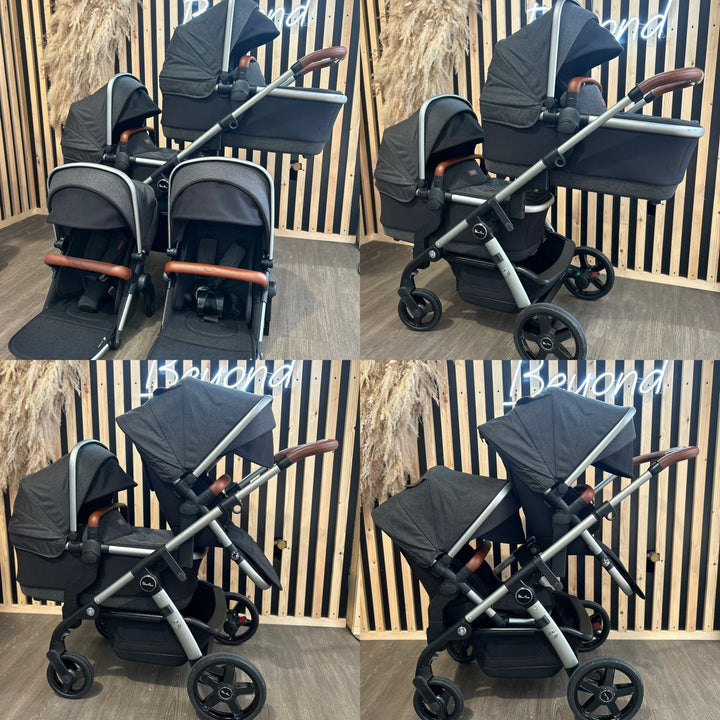 PRE LOVED Silver Cross Wave Twin - Charcoal