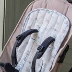 Avery Row Pram Liner - Coastline/Waves