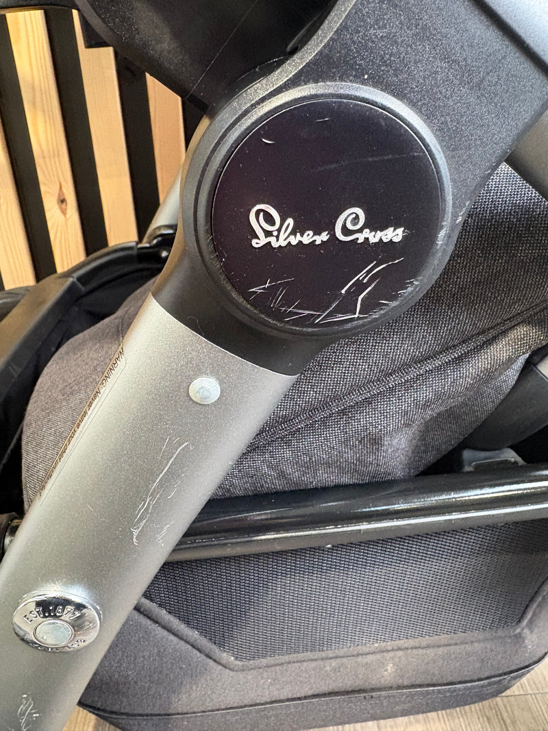 PRE LOVED Silver Cross Wave Double Travel System - Charcoal