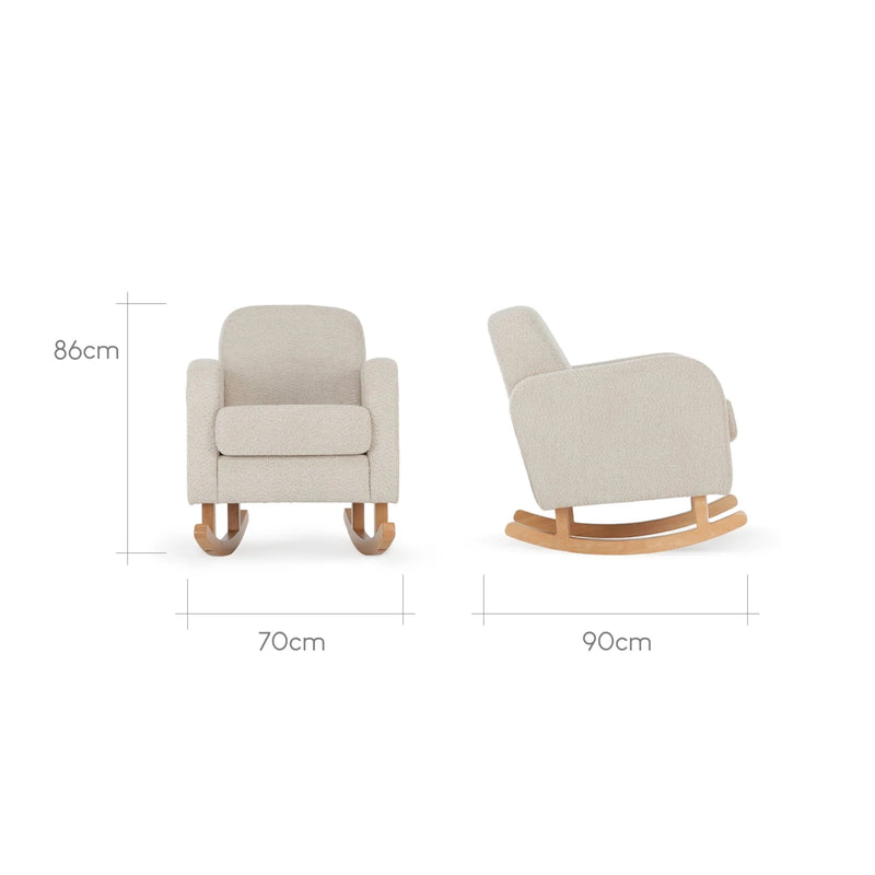 CuddleCo Etta Nursing Chair & Foot stool - Boucle Mushroom