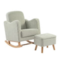 Bebe & Beyond Soother Nursing Chair + Stool – Boucle Collection Sage