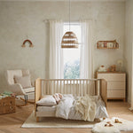 CuddleCo Remi Cot Bed - Oak & Cashmere