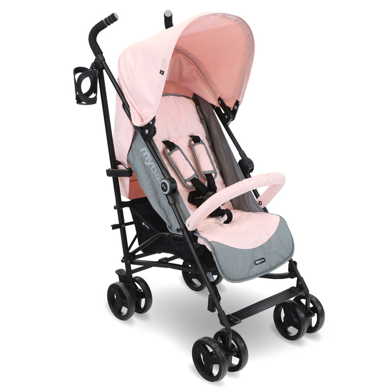 My Babiie MB02 Lightweight Stroller - Pink/Grey