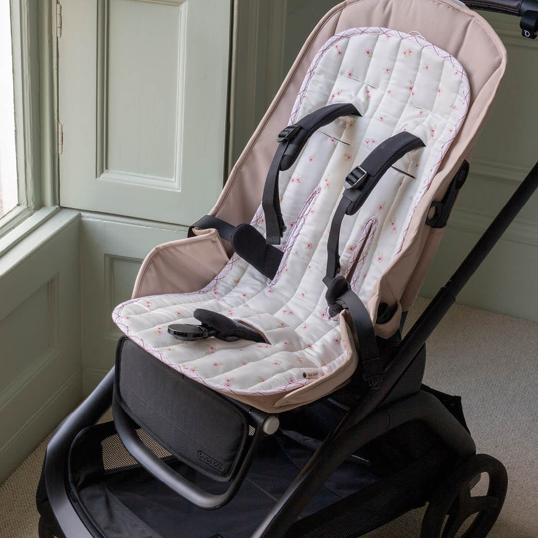 Avery Row Pram Liner - Anemone/Pink Check
