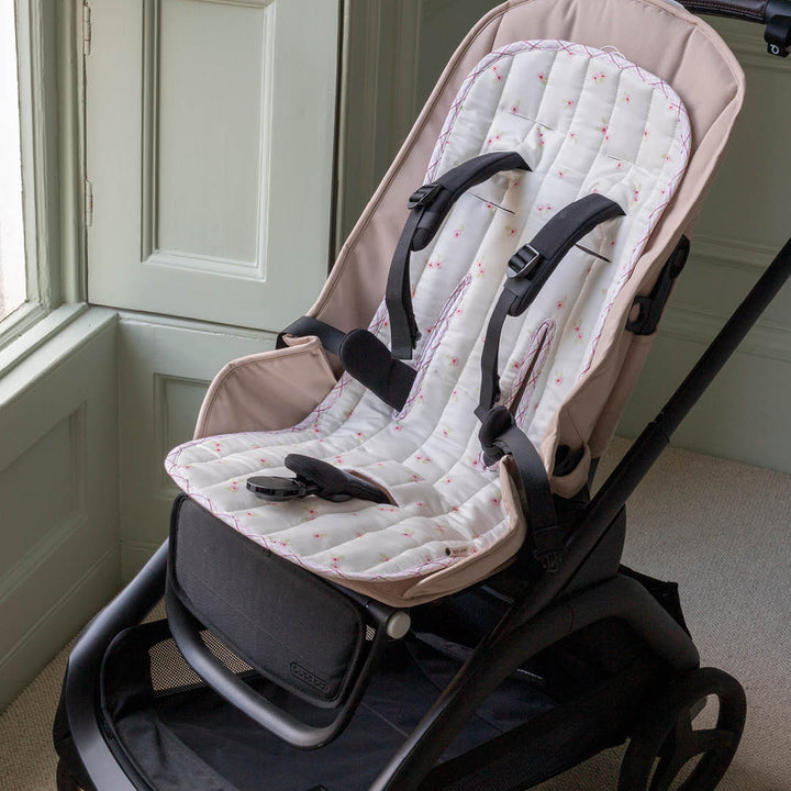 Avery Row Pram Liner - Anemone/Pink Check