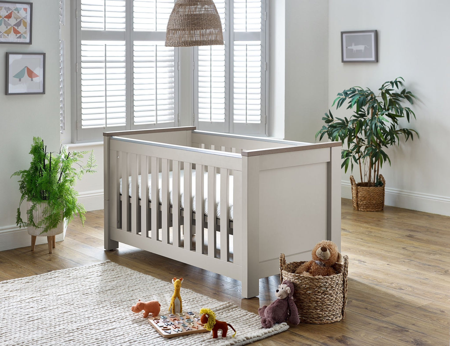 BabyStyle Charnwood Collection Bordeaux 2 Piece Nursery Furniture Set - Oatmeal