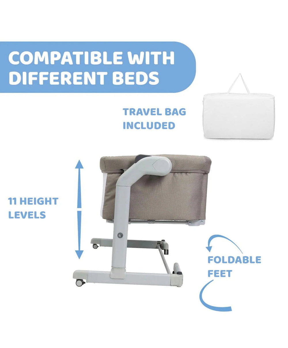 Chicco Next2Me Magic Evo Bedside Crib - Desert Taupe