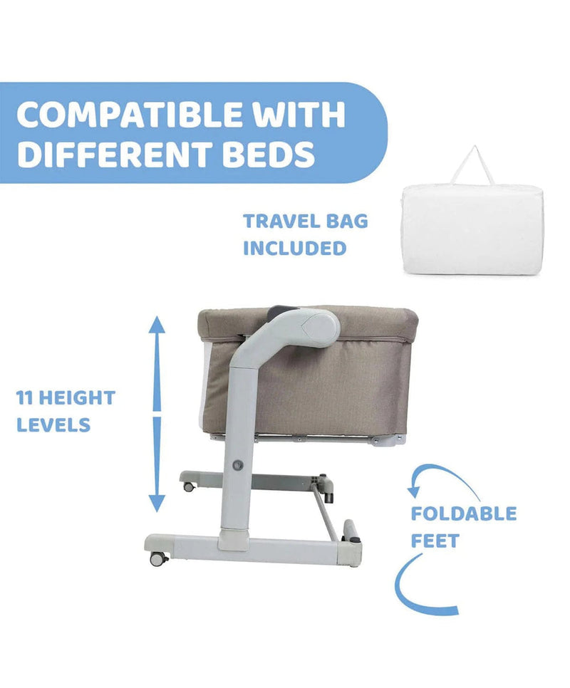 Chicco Next2Me Magic Evo Bedside Crib - Desert Taupe