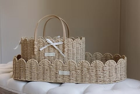 Ralphie Bear Scallop Edge Baby Changing Basket