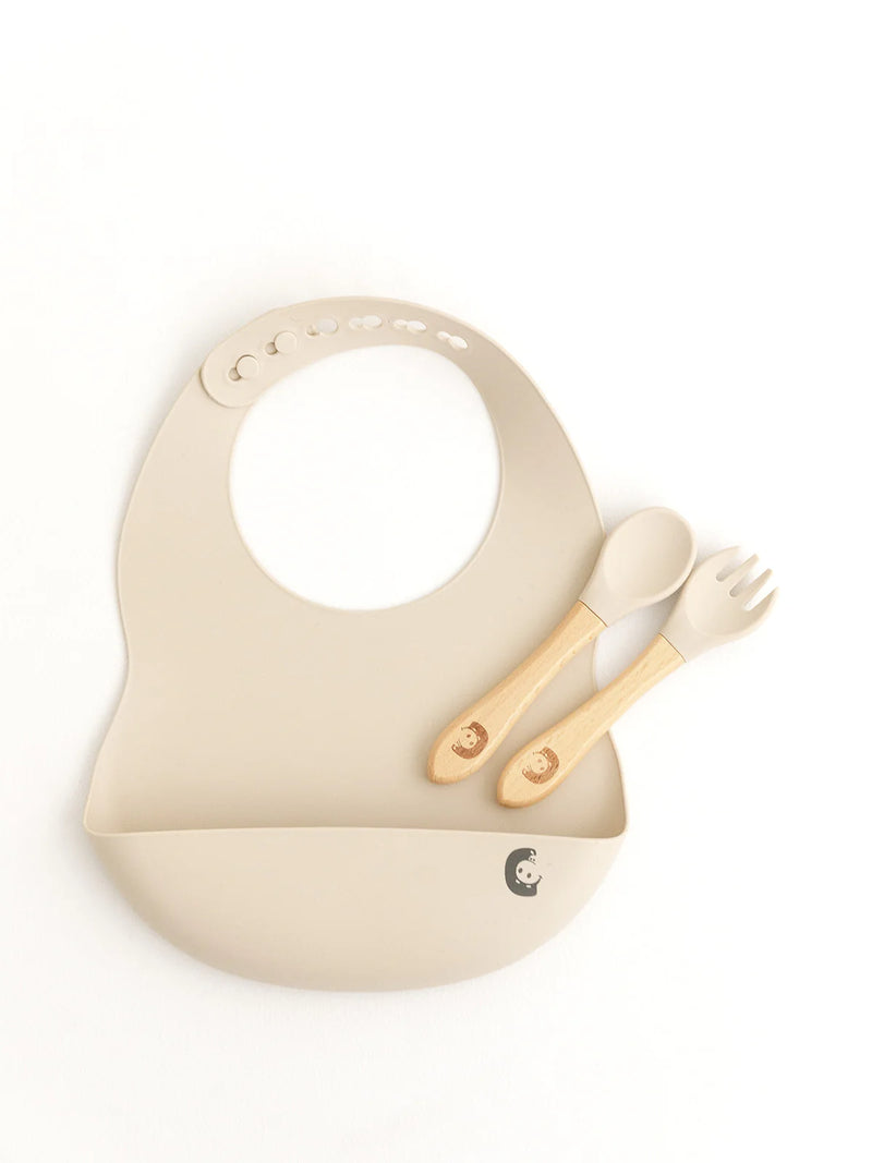 Cheeky Chompers Bamboo Weaning Set - Sand
