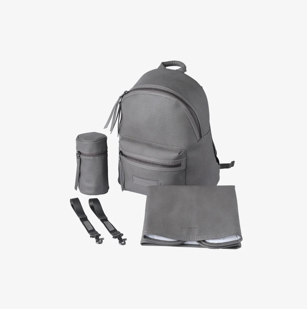 Bababing Luca Vegan Leather Changing Bag - Grey