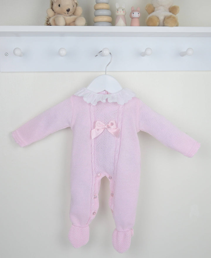 Pex Naomi Bow Romper Pink - Newborn