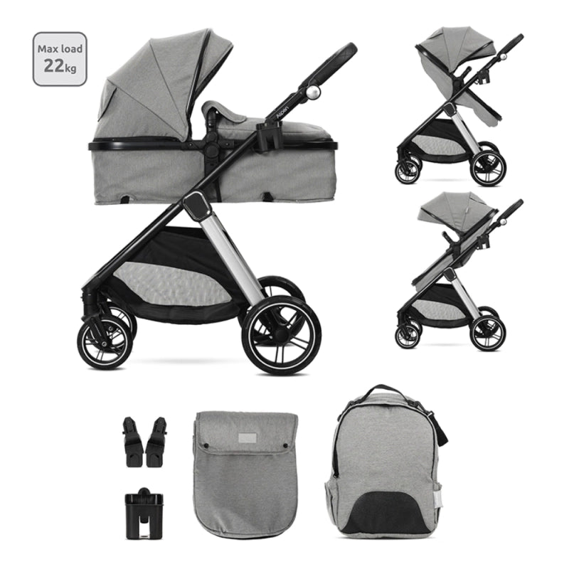 Lorelli Aspen 3in1 Travel System Inc Aria I Size Car Seat – Grey
