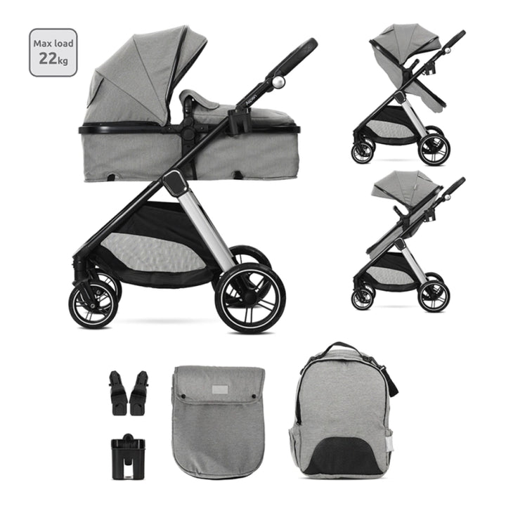 Lorelli Aspen 3in1 Travel System Inc Aria I Size Car Seat – Grey