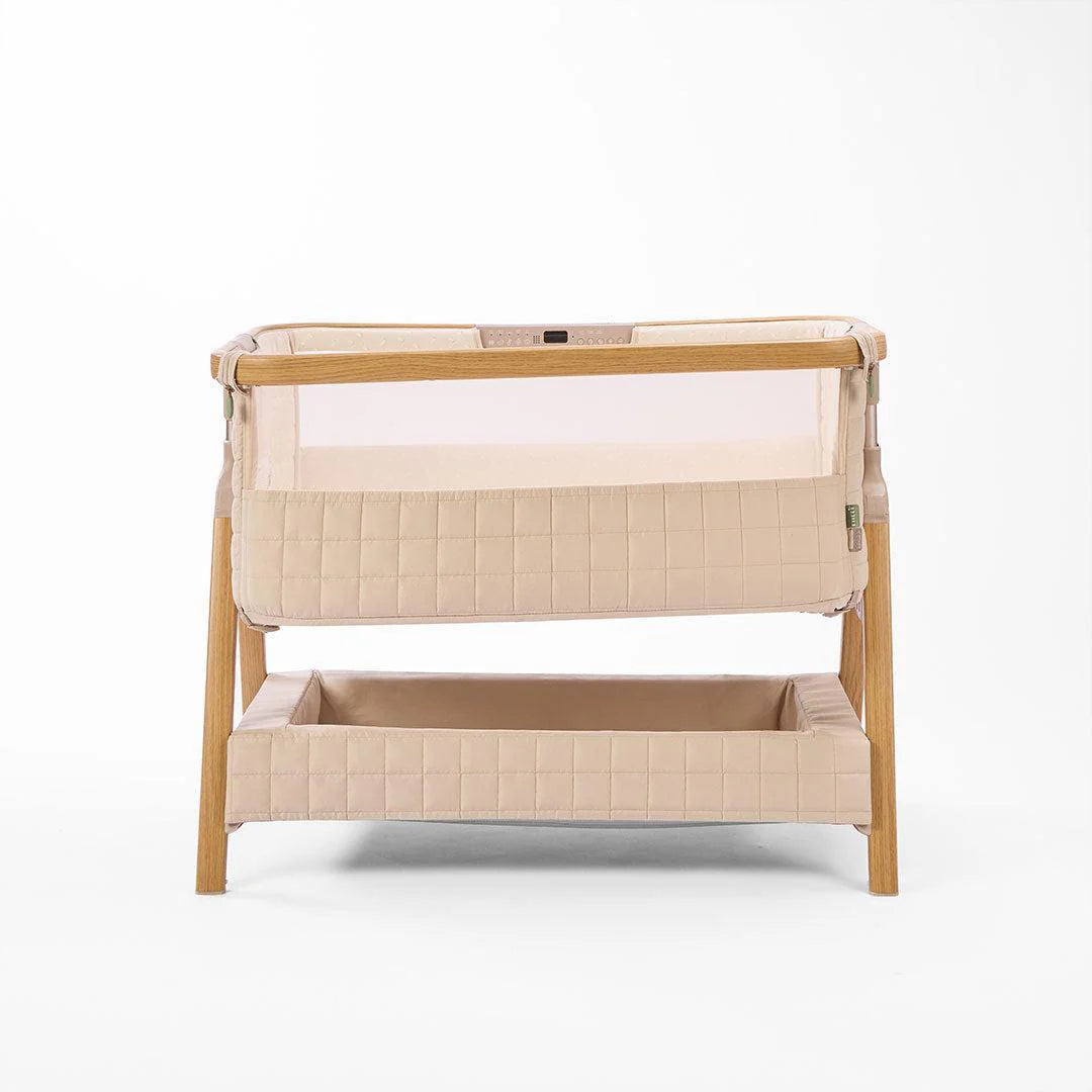 Tutti Bambini Cozee Sense Bedside Crib - Toasted Oak/Sand