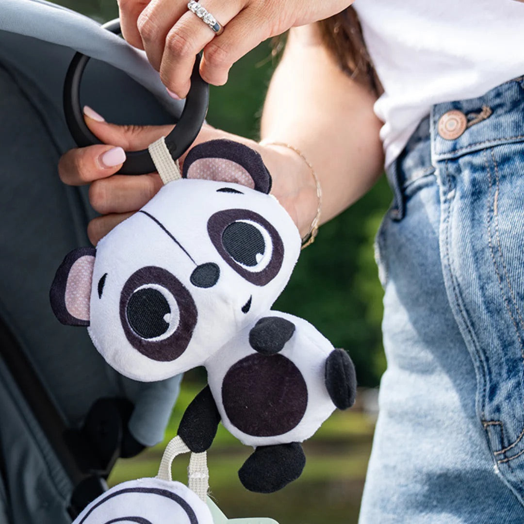 Tiny Love Panda Take Along Rattle Toy - Black & White