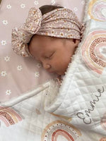 Bobbin & Bumble Anti-Roll Wedge Changing Mat – Pink Daisy