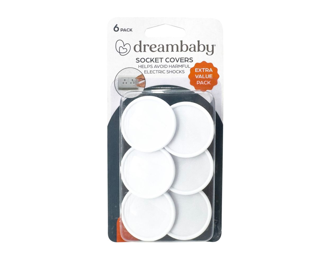 Dreambaby Socket Covers 6 Pack (UK plug)