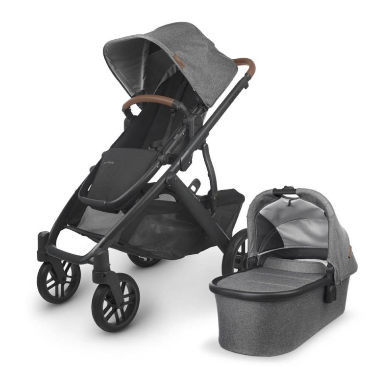 Uppababy VISTA V2 Pram + Mesa + Base i-Size Travel System - Greyson Charcoal Melange