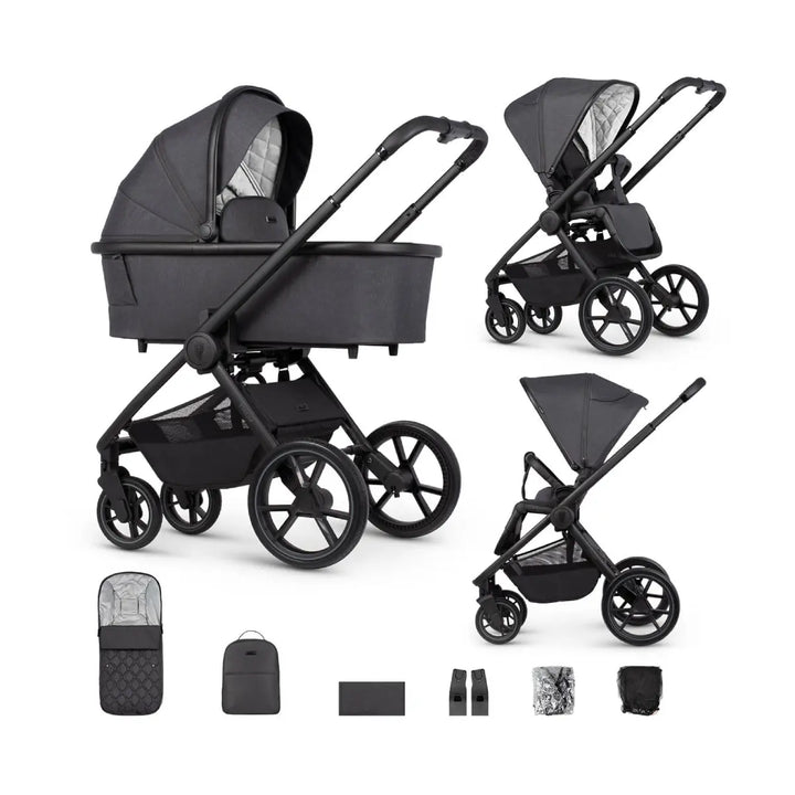 Venicci Tinum Edge ISnug2 + 360 Encore Base Travel System - Charcoal