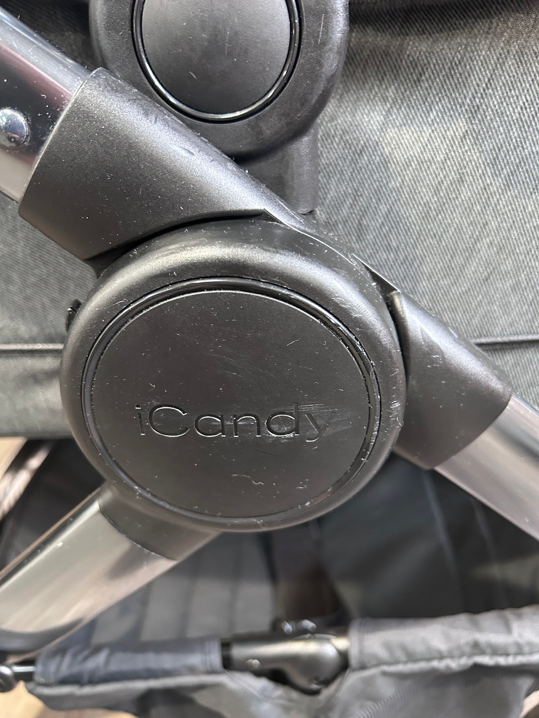 PRE LOVED iCandy Peach 6 Travel System - Dark Grey Twill