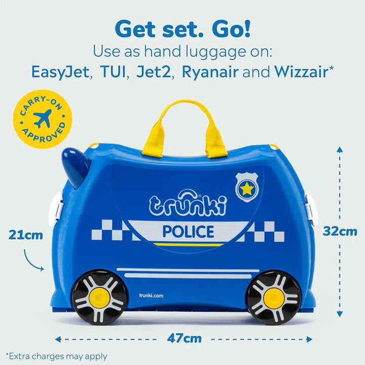 Trunki Ride-On Suitcase - Percy The Policecar