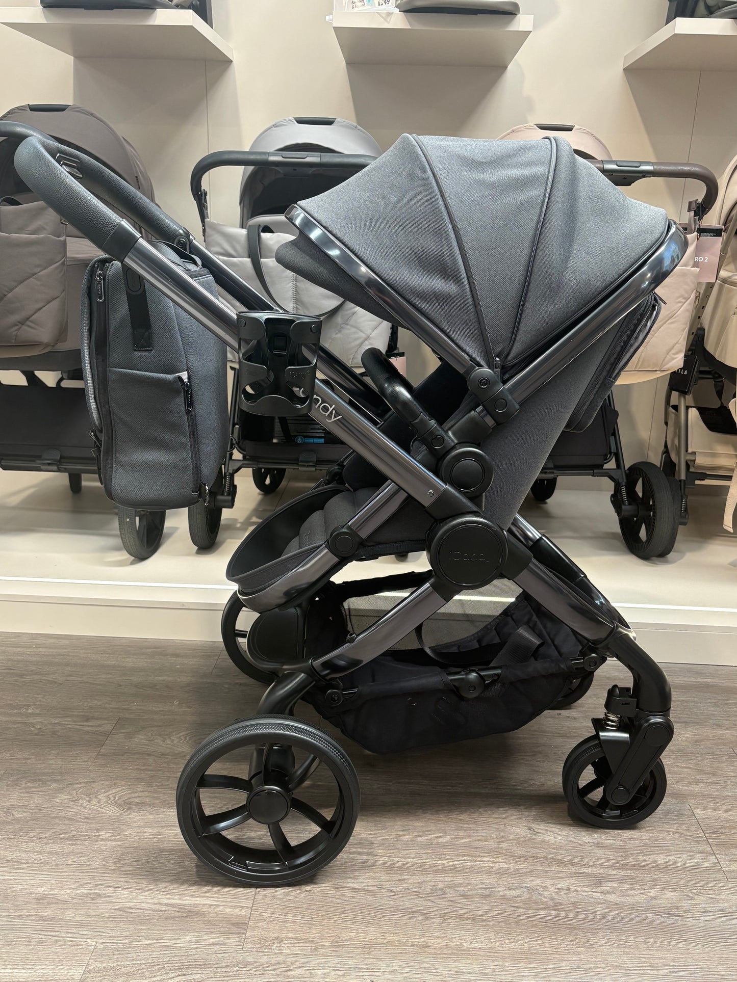 PRE LOVED iCandy Peach 7 Pram, Pushchair + Accessories - Dark Grey