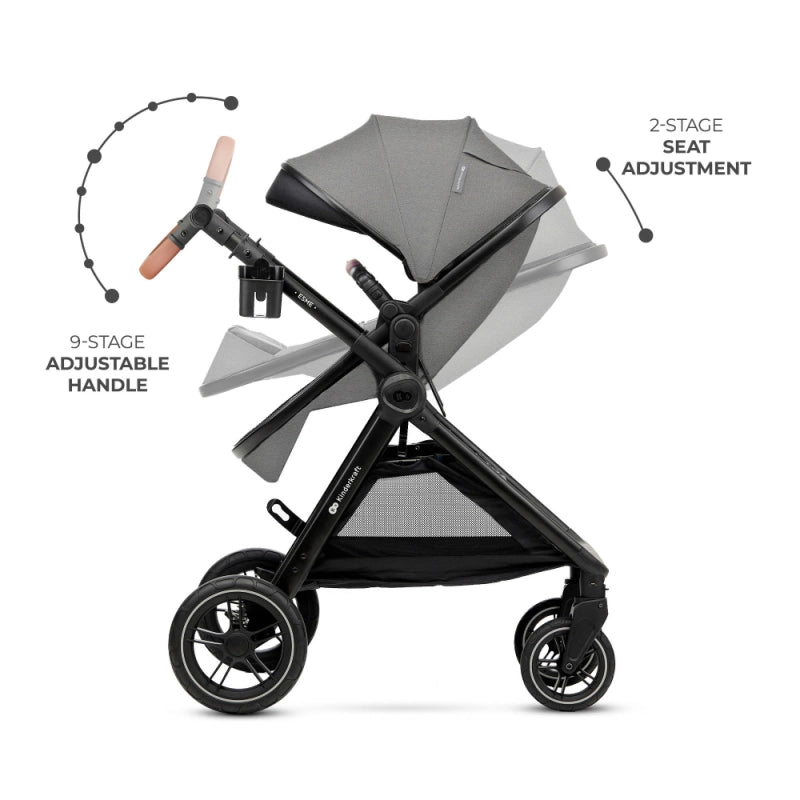 Kinderkraft Esme Luxury Newborn Travel System & Home Bundle - Grey