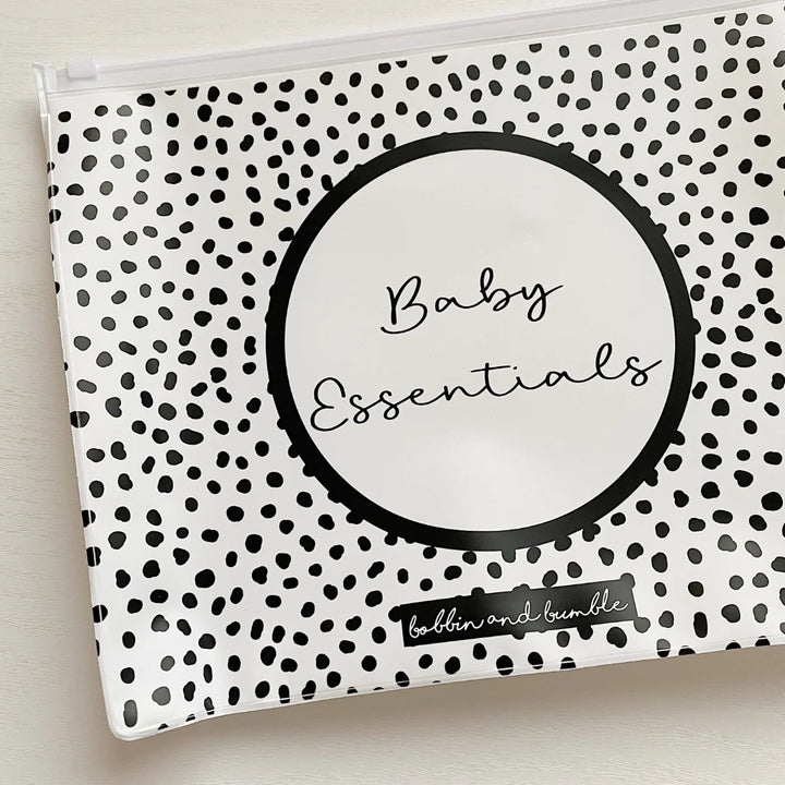 Bobbin & Bumble Zip Lock Hospital Bag Organiser Pouches - Spotty Print