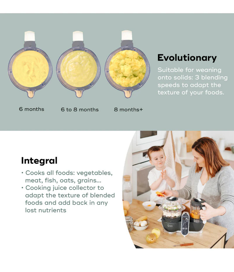 Babymoov Nutribaby(+) 6in1 Baby Food Maker - Grey